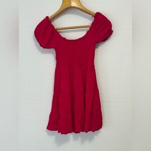 Aeropostale Vibrant Red Solid Scoop Neck Fit & Flare Dress
